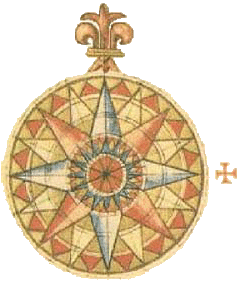 Una antigua representación de la rosa de los vientos