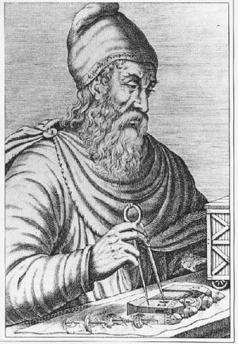 arquimedes retrato plumilla