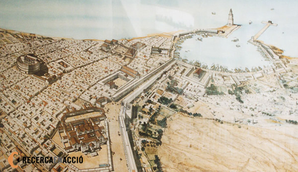 Reconstrucción de lo que fue la ciudad de Leptis Magna