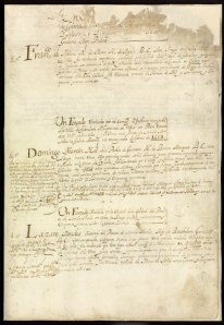 Una hoja del libro de galeras nº 14.