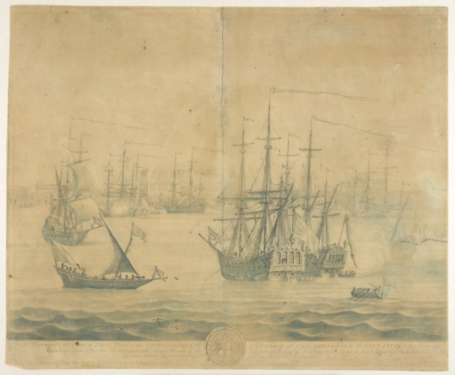 Vista de la ciudad de Bombay en 1735