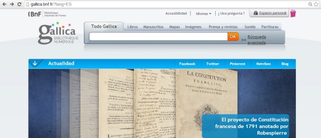 Acceso a Gallica en español