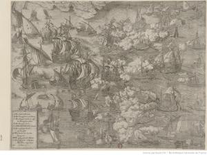 combate naval en Saint Michel S. XVII