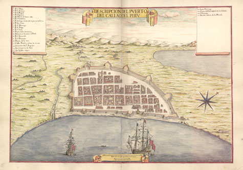 El Callao a mitad del S. XVII. Fuente