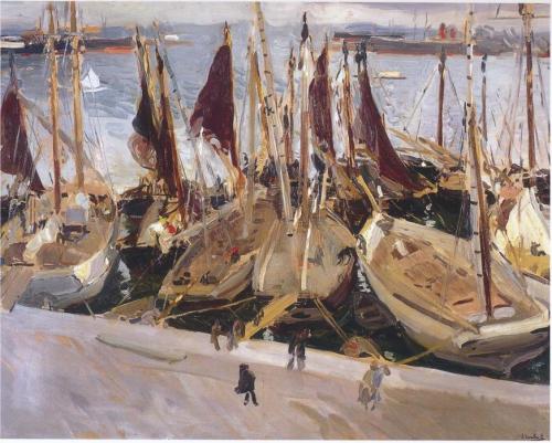 Barcos de pesca en el Puerto,  (1907)