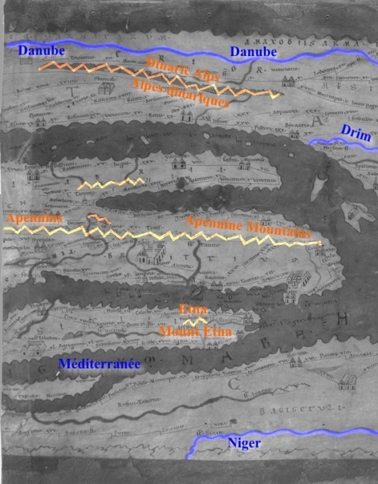 La representación de las vías marítimas