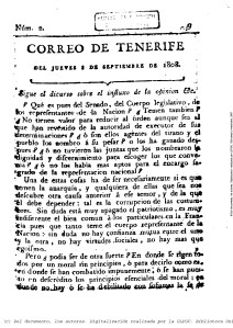 Uno de los periódicos más antiguos: El Correo de Tenerife, de 1808
