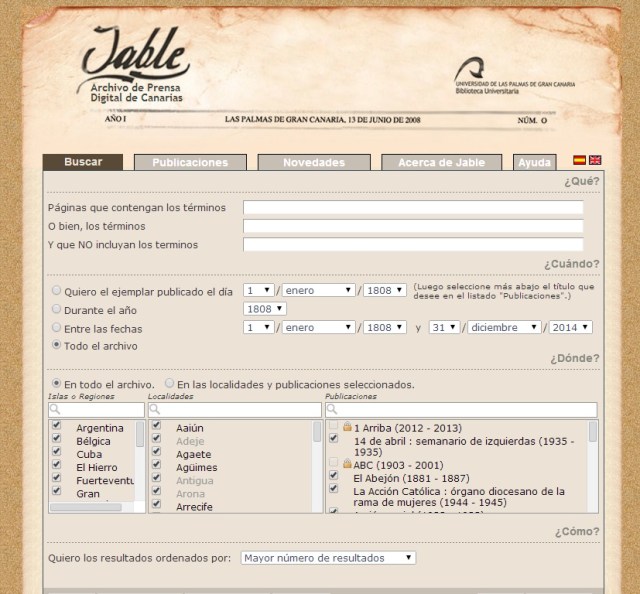 Página de búsqueda