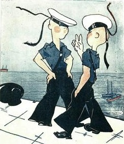 Dibujo de la portada de las revista Alerta