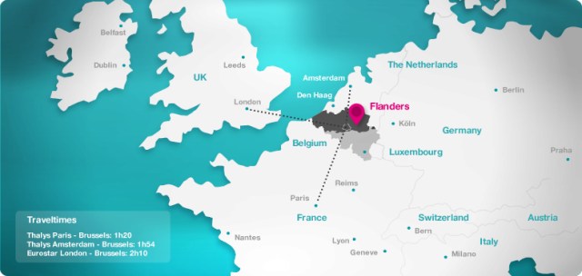 Localización de la región de Flandes