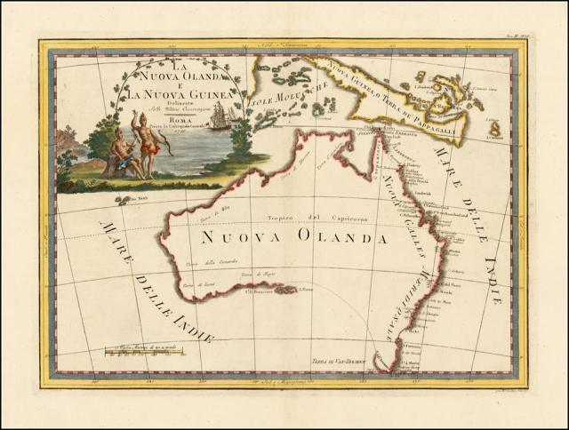 Australia, Cassini, 1798.
