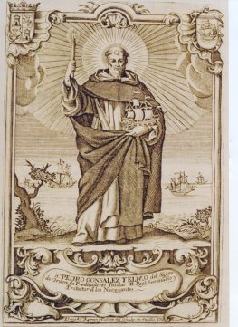 MINISTERIO CULTURA. ARCHIVO GENERAL INDIAS. ESTAMPAS, II. ROLLO 16. GRABADO SAN PEDRO GLEZ TELMO, 1752