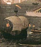 La embarcación con las velas desplegadas