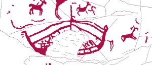 El barco representado (detalle del la imagen del petroglifo)