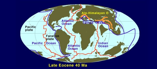 Eoceno, hace 40 millones de años. Fuente