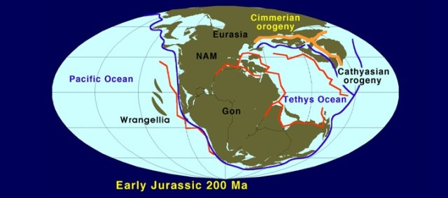 Jurásico, hace unos 200 millones de años. Fuente