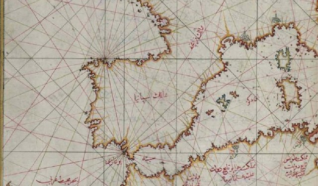 La Península Ibérica en el mapa del almirante turco