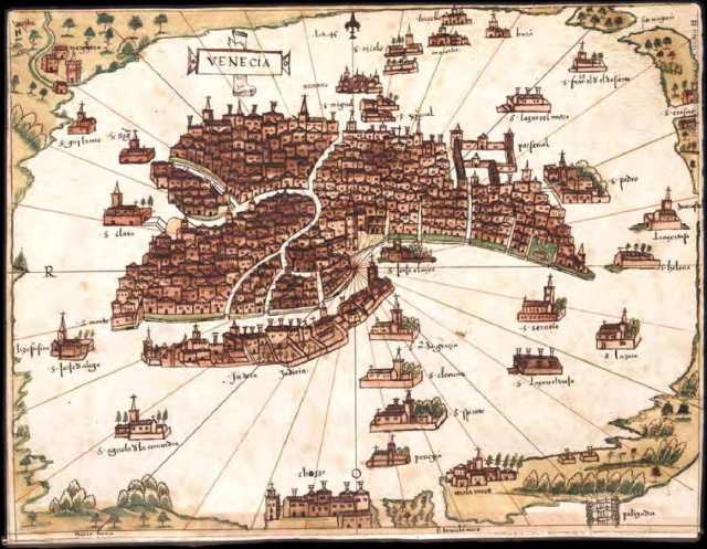 Precioso mapa de Venecia