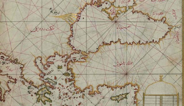 Una parte del Mediterráneo oriental, incluyendo la patria de Piri Reis