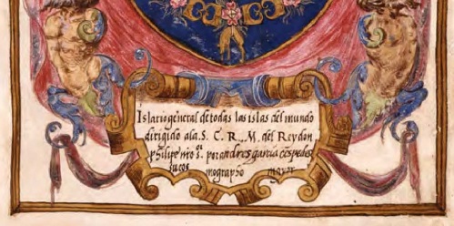 Detalle de la portada en la que aparece como autor García de Céspedes en lugar de Santa Cruz