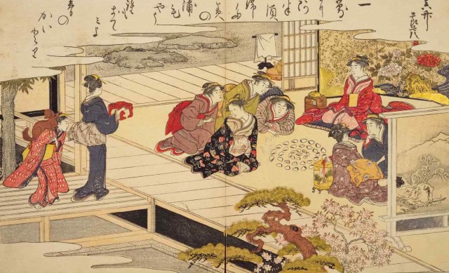 Organizando los moluscos recogidos y jugando con ellos