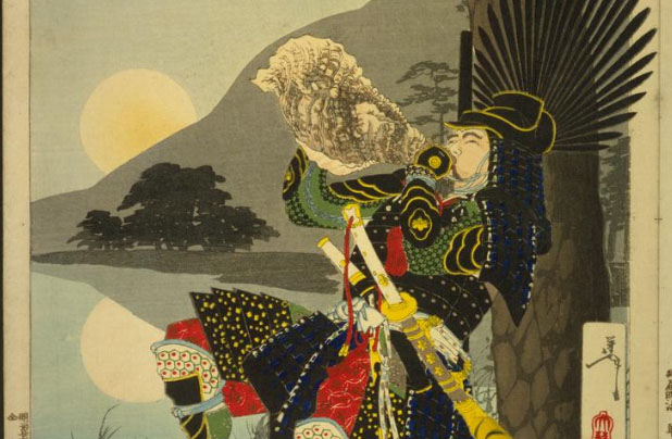 La luna en el monte Shizu - Hideyoshi