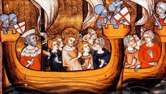 San Luis partiendo a las cruzadas