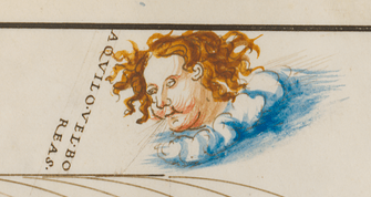 Detalle de uno de los vientos, el boreal