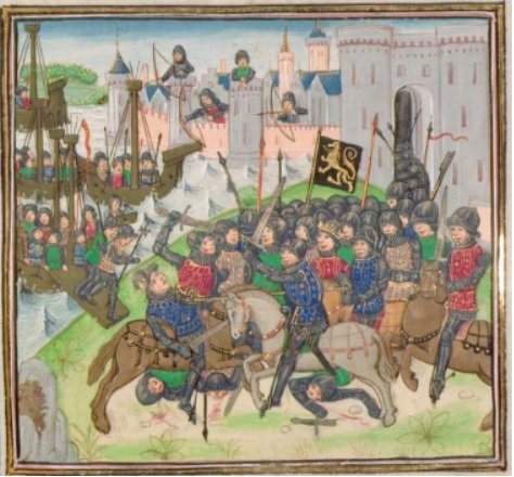 desembarco y batalla