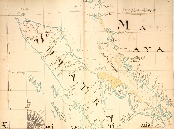 estrecho Malaca sin marco