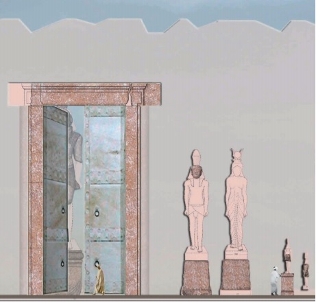 Reconstrucción puerta faro Alejandria