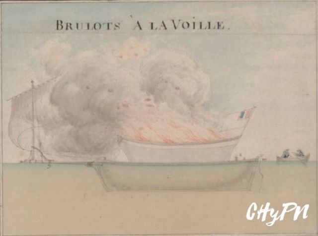 brulote y barca con logo